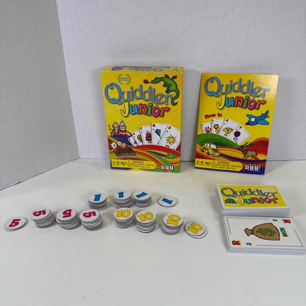 Quiddler Junior Set Enterprises Inc Game COMPLETE Ages 6+ Word Game  Vocabulary